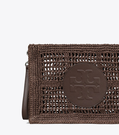 Tory Burch Top Pick - Ella Hand-Crocheted Pouch - Dark Cocoa
