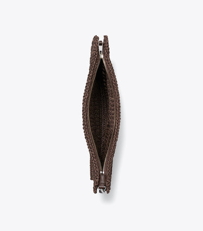 Tory Burch Top Pick - Ella Hand-Crocheted Pouch - Dark Cocoa