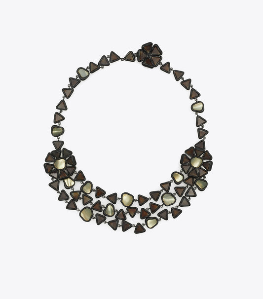 Tory Burch Classic - Curiosity Resin Triple Strand Necklace - Black