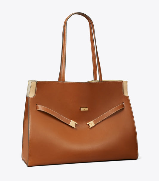 Tory Burch Essential - Lee Radziwill Tote - Aged Tan