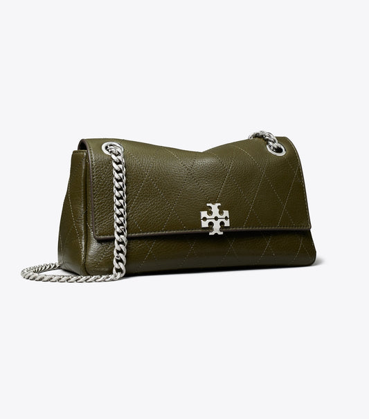 Tory Burch Exclusive - Small Charlie Quilted Shoulder Bag - Dark Olive