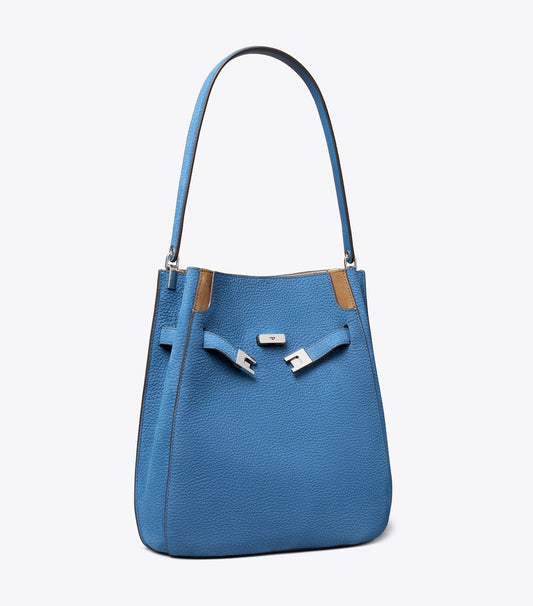 Tory Burch Latest - Lee Radziwill Nubuck Bucket Bag - Bright Blue