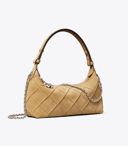 Tory Burch Trending - Fleming Suede Pochette - Stone