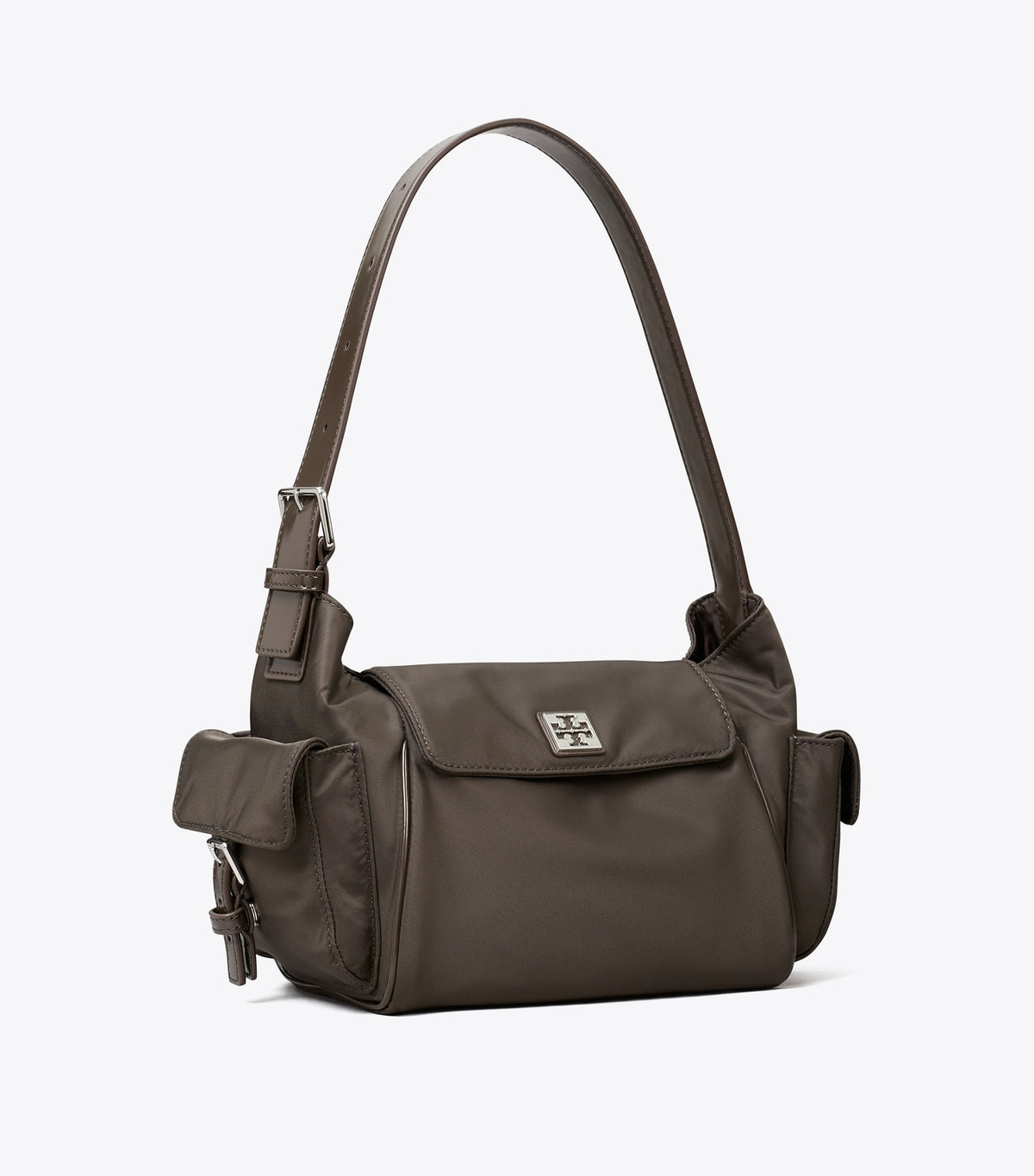 Tory Burch Best Seller - Virginia Pocket Shoulder Bag - Dark Brown