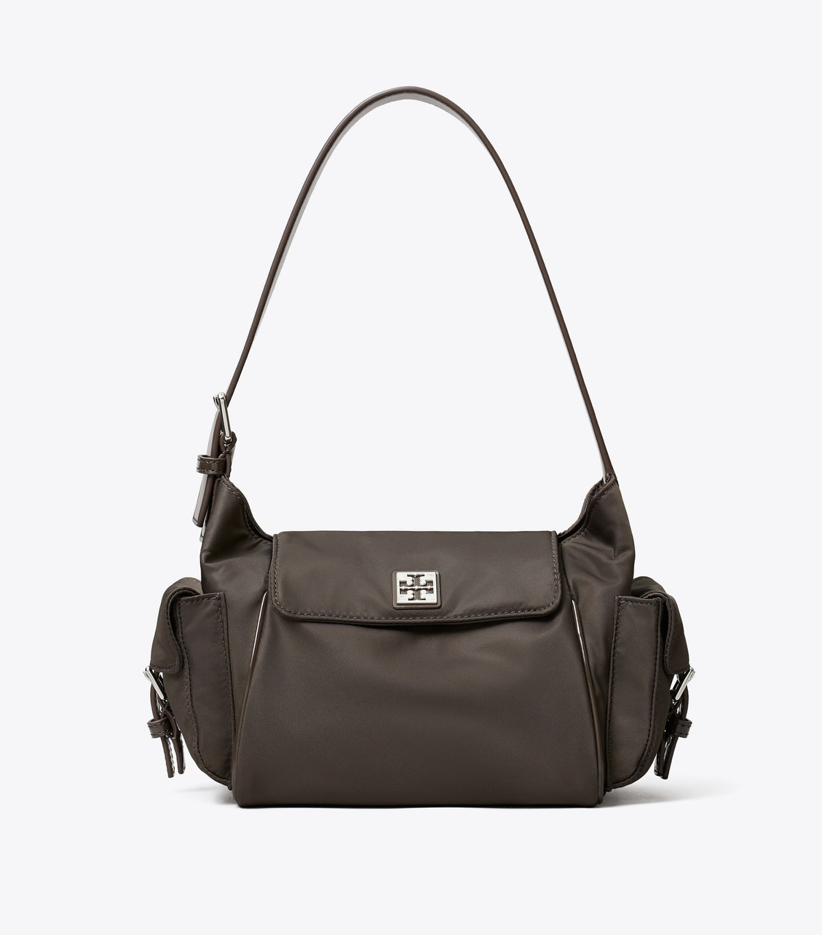 Tory Burch Best Seller - Virginia Pocket Shoulder Bag - Dark Brown