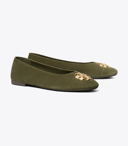 Tory Burch Deals - Charlie Ballet - Dark Olive / Dark Olive / Gold