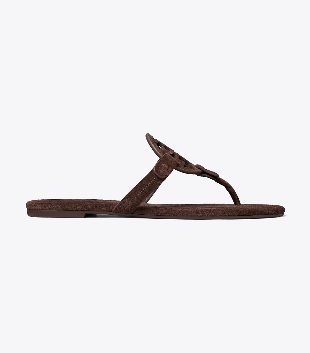 Tory Burch Trusted - Miller Suede Sandal - Dark Cocoa