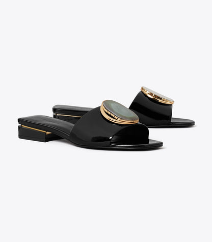 Tory Burch Value - Patos Heeled Slide - Perfect Black