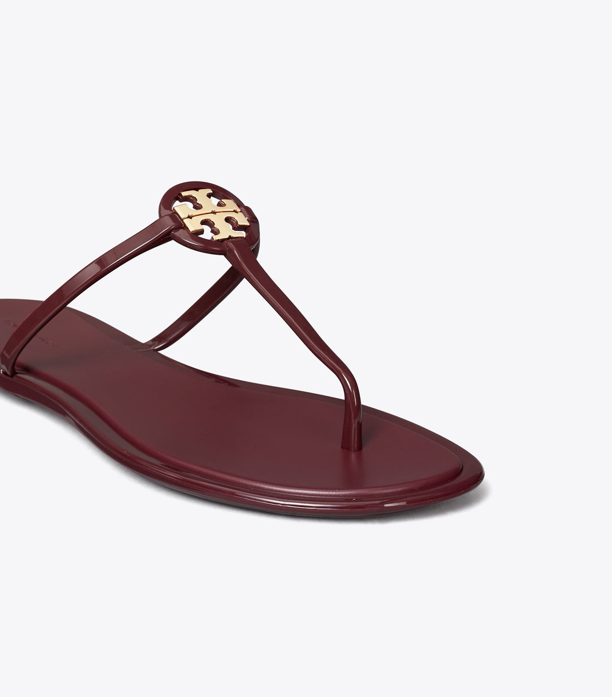 Tory Burch Sale - Mini Miller Jelly Sandal - Dark Raspberry / Gold
