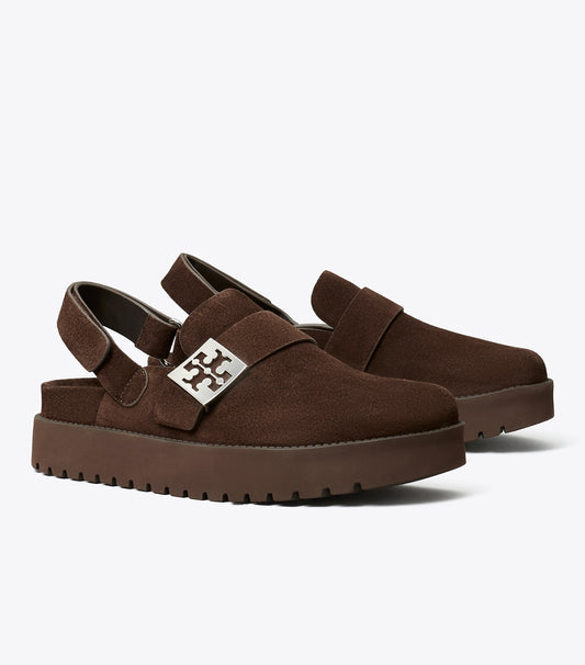 Tory Burch Customer Favorite - Mellow Sport Mule - Dark Cocoa / Silver