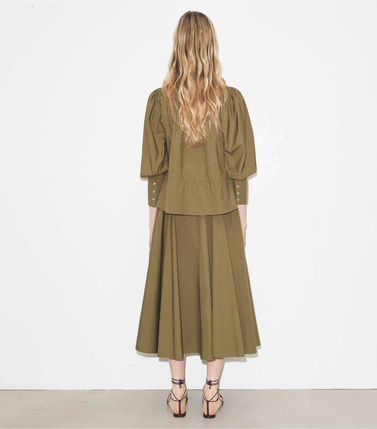 Tory Burch Value - Cotton Poplin Skirt - Olive
