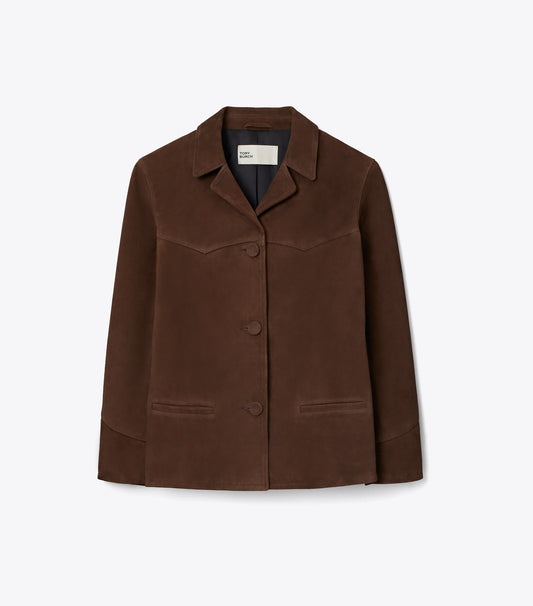 Tory Burch Latest - Suede Jacket - Light Chocolate