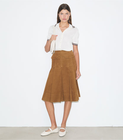 Tory Burch Smart Buy - Pointelle Cotton Cardigan - New Ivory / 70'S Botanical Brown