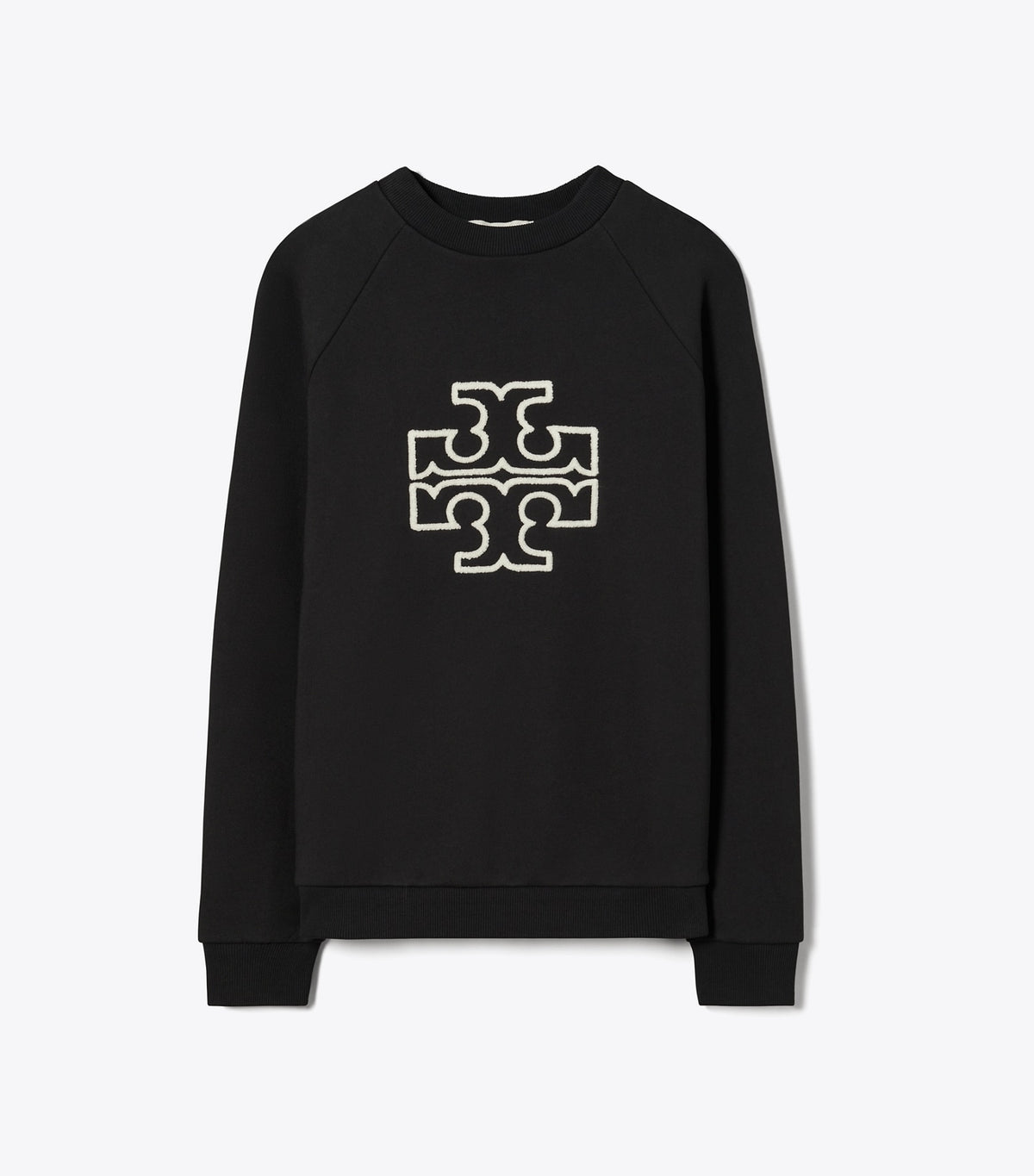 Tory Burch Customer Favorite - Heavy French Terry Logo Crewneck - Black