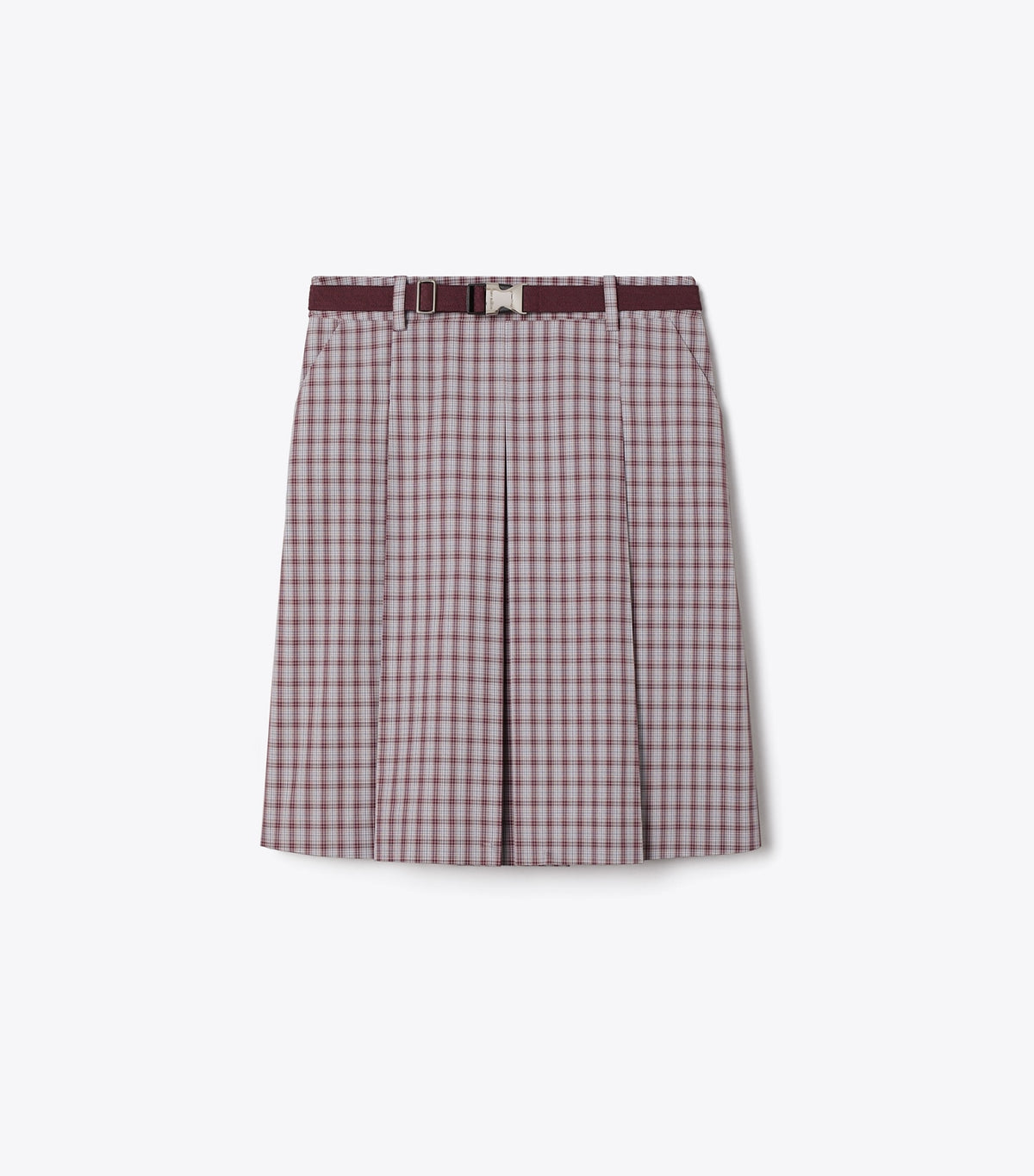 Tory Burch Signature - Plaid Golf Skirt - Burgundy Plaid
