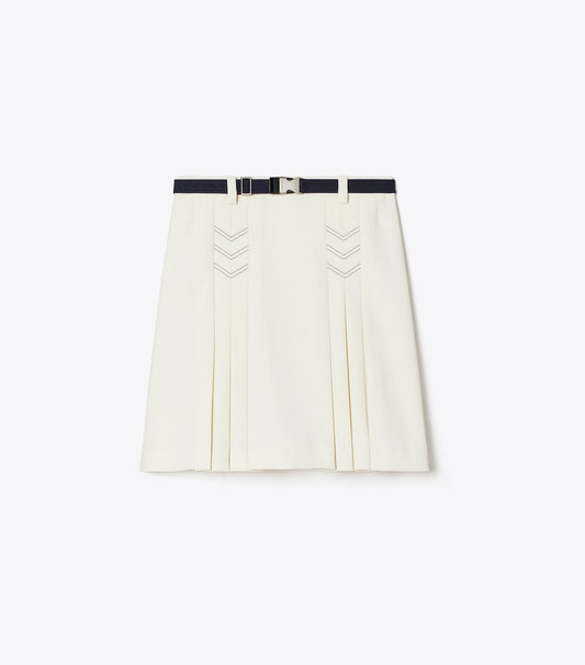 Tory Burch Recommended - Pleated Stretch Golf Skirt - New Ivory