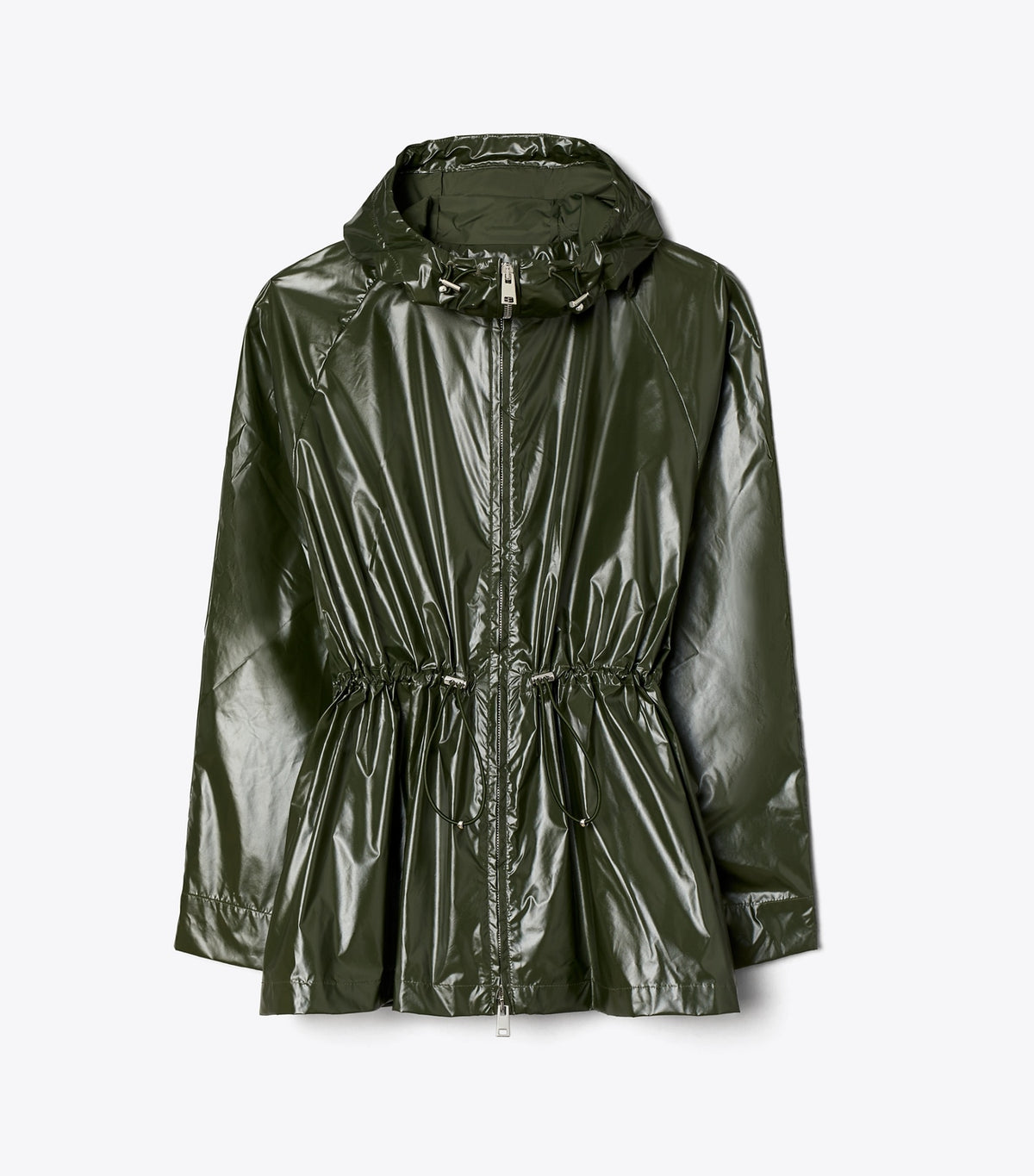 Tory Burch Trusted - Nylon Cinched Jacket - Olive Green