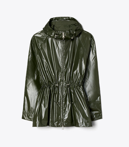 Tory Burch Trusted - Nylon Cinched Jacket - Olive Green