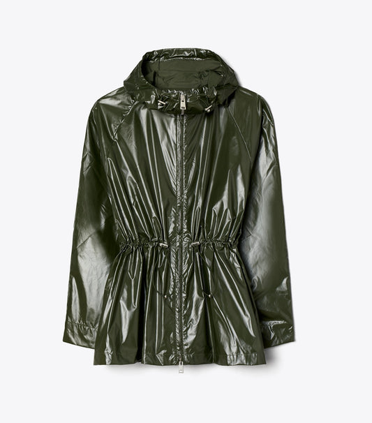 Tory Burch Trusted - Nylon Cinched Jacket - Olive Green