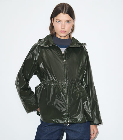 Tory Burch Trusted - Nylon Cinched Jacket - Olive Green