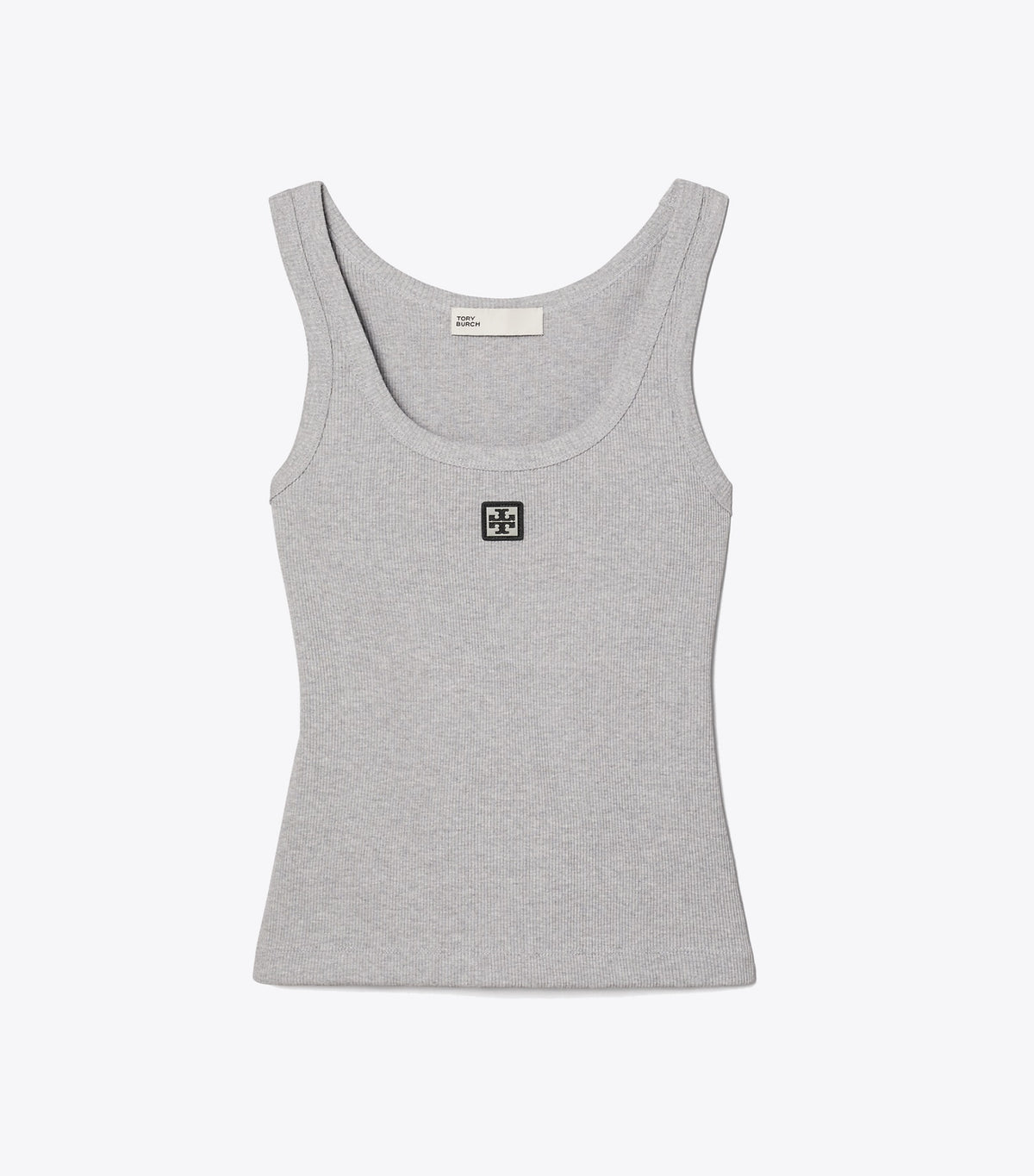Tory Burch Great Value - Cotton Scoop Tank - Medium Heather Gray
