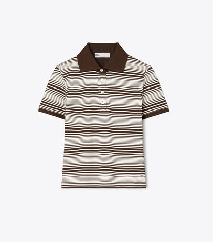 Tory Burch Great Value - Little Grumps Cotton Polo - Chocolate Stripe