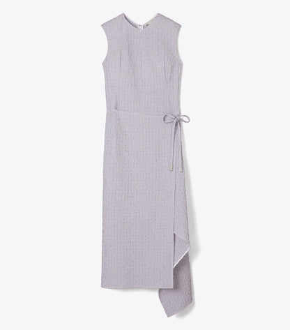 Tory Burch Hot Sale - Asymmetric Cotton Wrap Dress - White / Pink