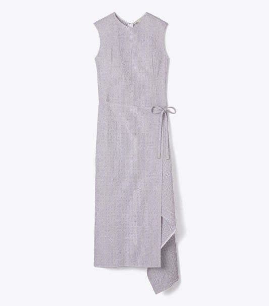 Tory Burch Hot Sale - Asymmetric Cotton Wrap Dress - White / Pink