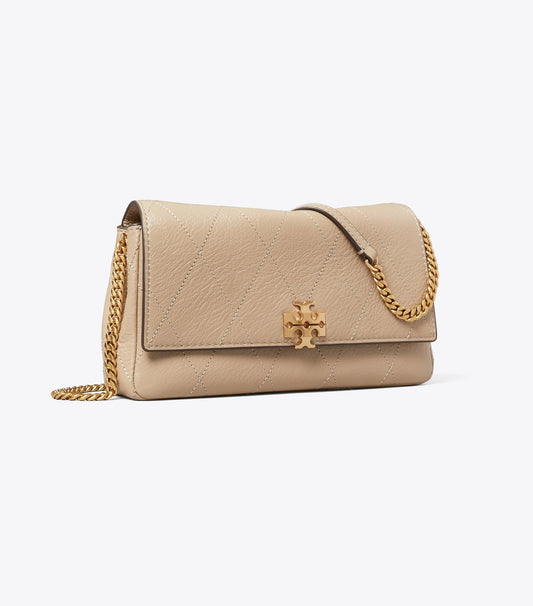Tory Burch Trusted - Charlie Quilted Chain Crossbody - Soft Cement