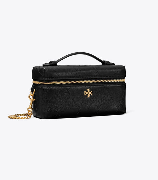 Tory Burch Special Offer - Charlie Quilted Vanity Case - Black