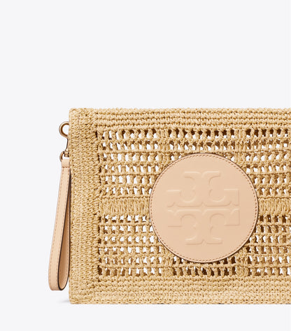Tory Burch Quality - Ella Hand-Crocheted Pouch - Natural