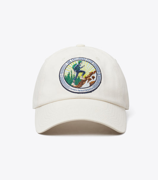 Tory Burch Hot Sale - The Explorers Club Baseball Cap - Ivory Pearl