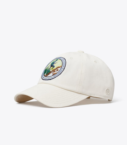 Tory Burch Hot Sale - The Explorers Club Baseball Cap - Ivory Pearl