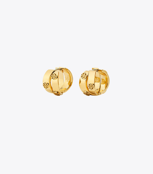 Tory Burch Discount - Icon Double Hoop Earrings - Tory Gold