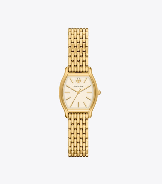 Tory Burch Signature - Small Eleanor Curve Watch - Ivory/Gold