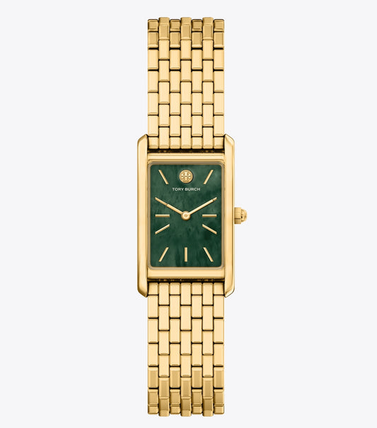 Tory Burch Classic - Slim Eleanor Watch - Green Mother-Of-Pearl/Gold