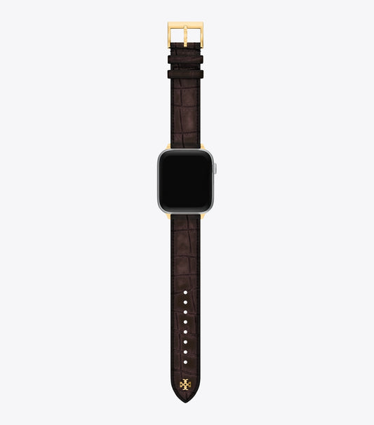 Tory Burch Latest - Kira Band for Apple Watch® - Brown Faux Croc