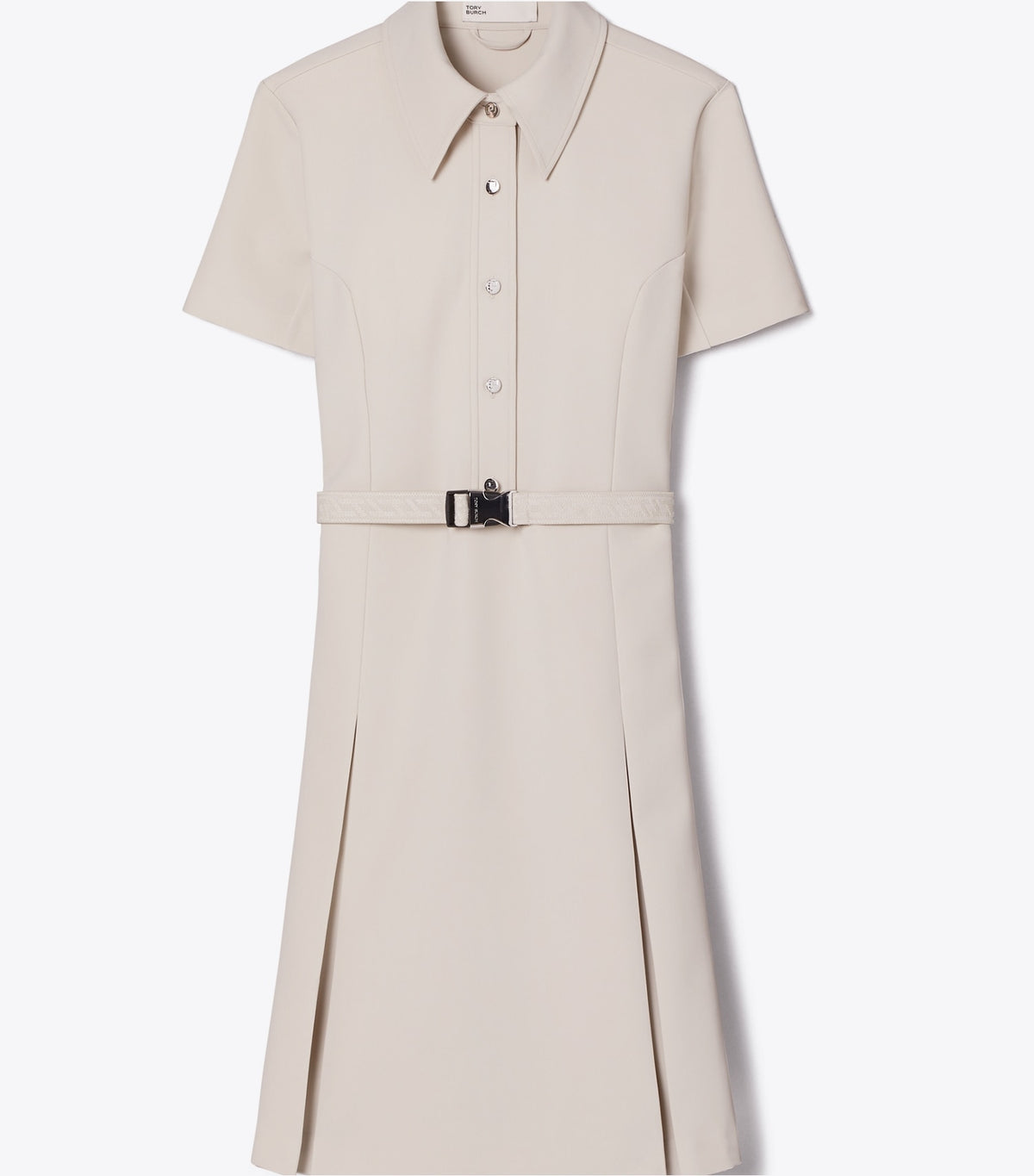 Tory Burch Great Value - Short-Sleeve Pleated Golf Dress - Stone