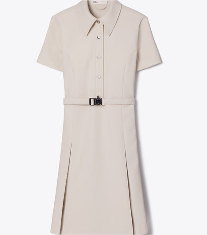 Tory Burch Great Value - Short-Sleeve Pleated Golf Dress - Stone