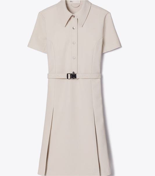 Tory Burch Great Value - Short-Sleeve Pleated Golf Dress - Stone