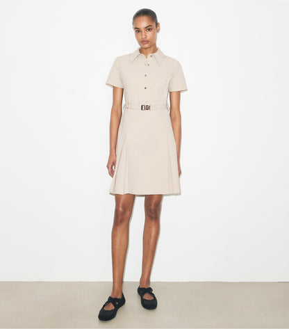 Tory Burch Great Value - Short-Sleeve Pleated Golf Dress - Stone