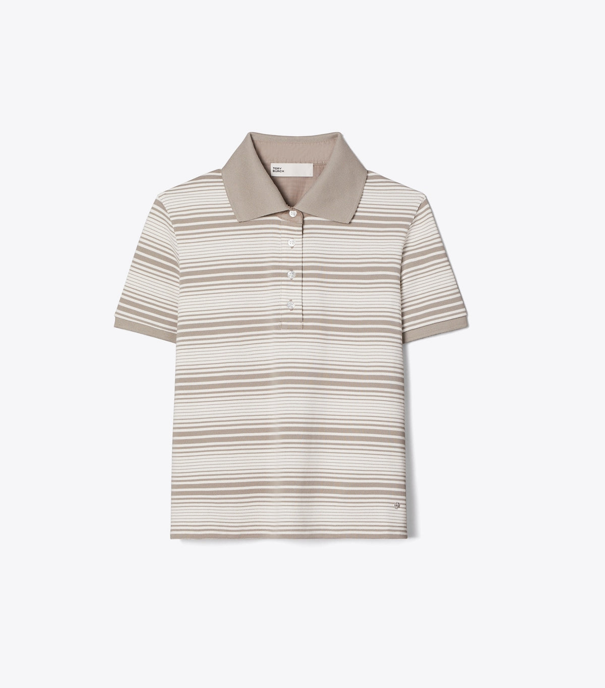 Tory Burch Great Value - Little Grumps Cotton Polo - Taupe Stripe