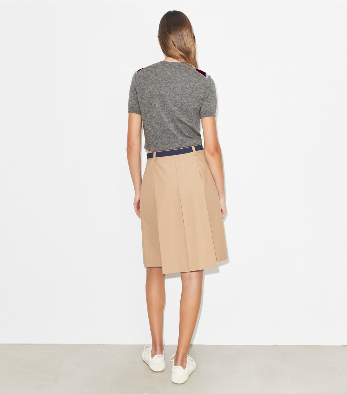 Tory Burch Deals - Pleated Nylon Skirt - Khaki