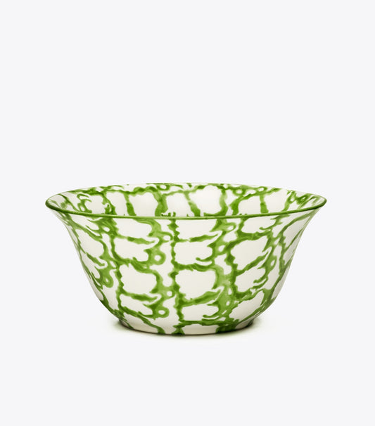Tory Burch Essential - Spongeware Small Bowl, Set of 4 - Green/Smoke