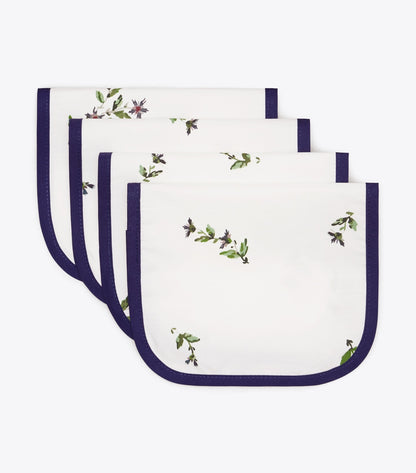 Tory Burch Discount - Jolie Fleur Cocktail Napkin, Set of 4 - New Ivory