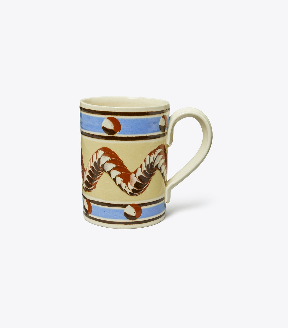 Tory Burch Customer Favorite - Mochaware Mug, Set of 4 - Brown / Blue