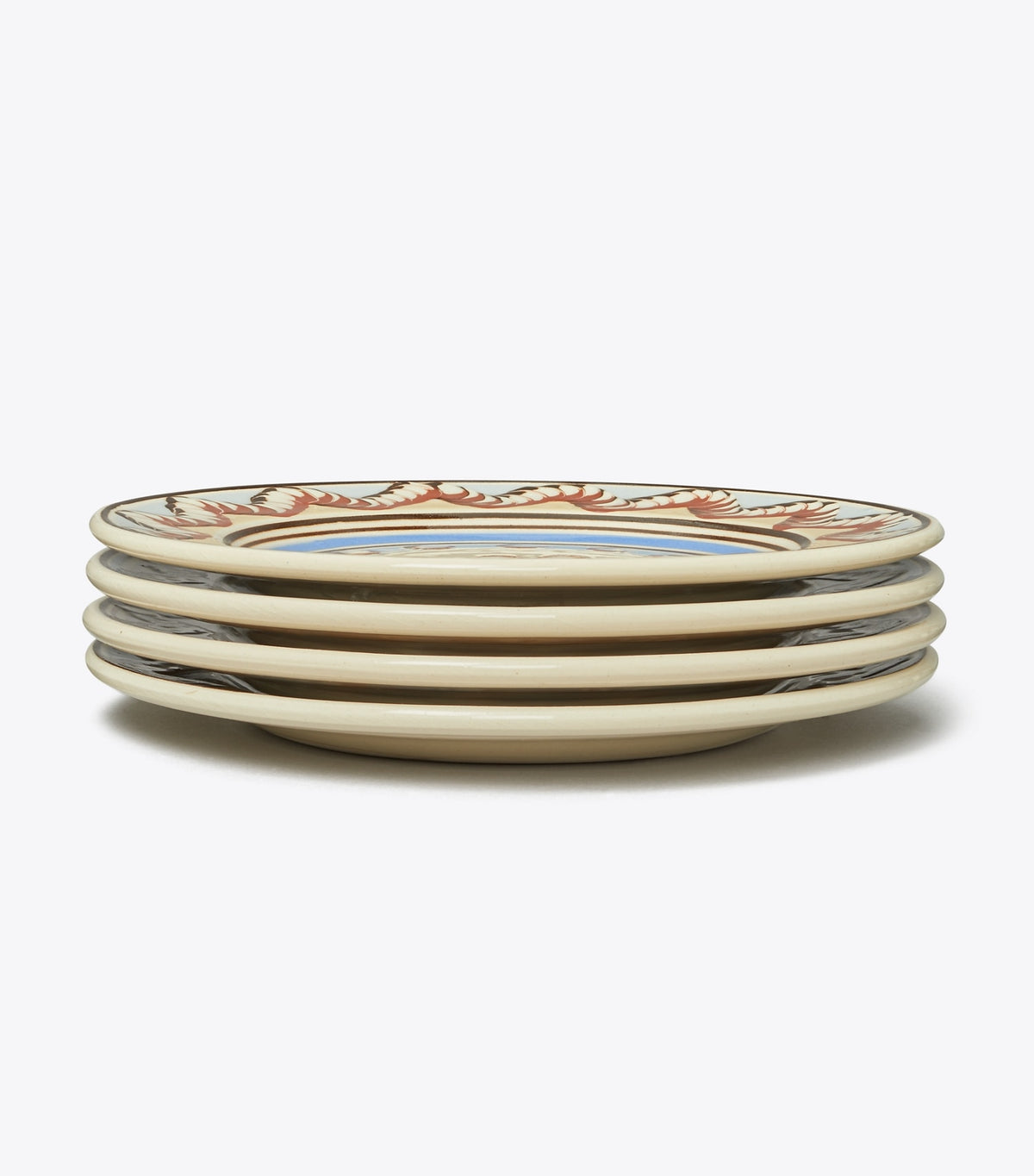 Tory Burch Exclusive - Mochaware Salad Plate, Set of 4 - Brown / Blue
