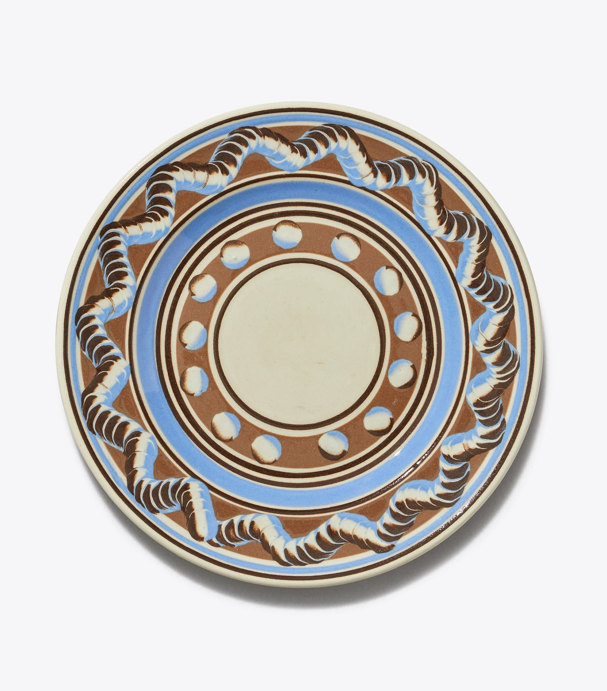 Tory Burch Exclusive - Mochaware Salad Plate, Set of 4 - Brown / Blue