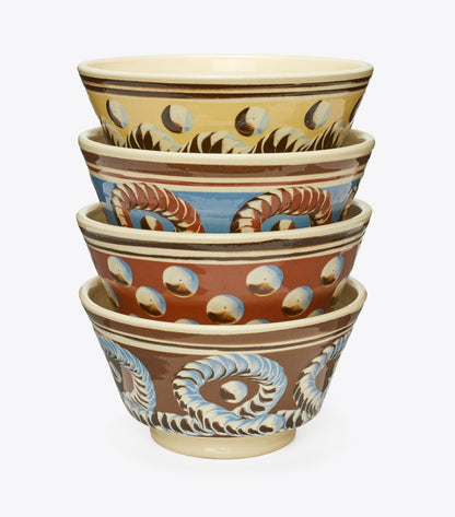 Tory Burch Signature - Mochaware Soup Bowl, Set Of 4 - Blue Multi
