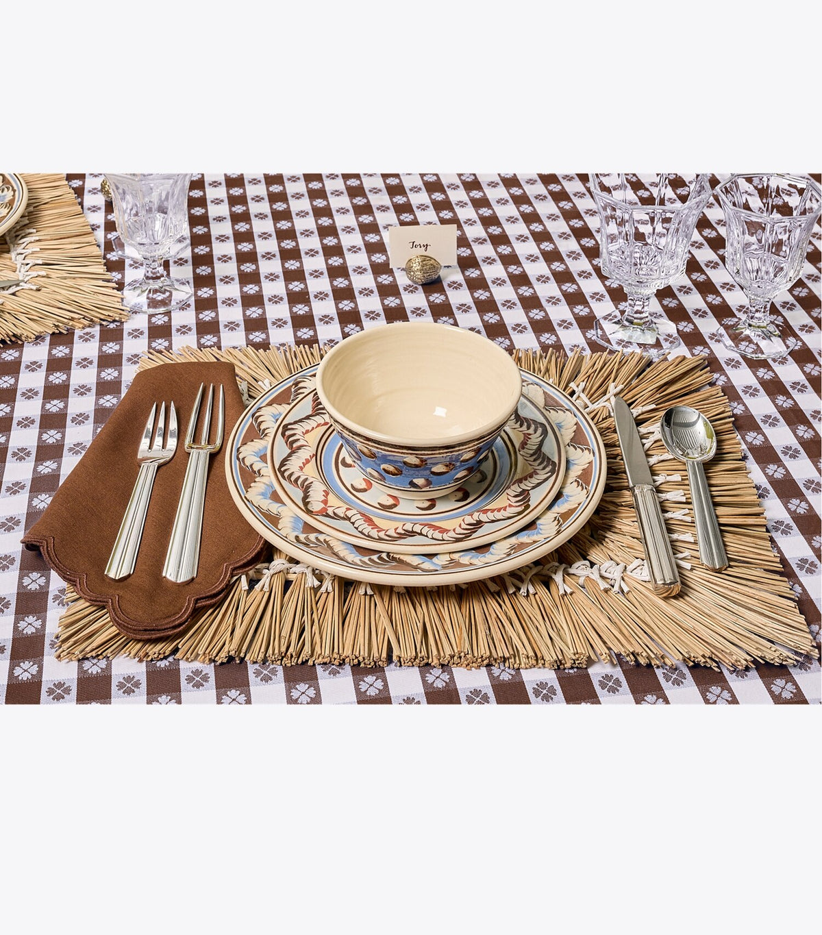 Tory Burch Signature - Mochaware Soup Bowl, Set Of 4 - Blue Multi
